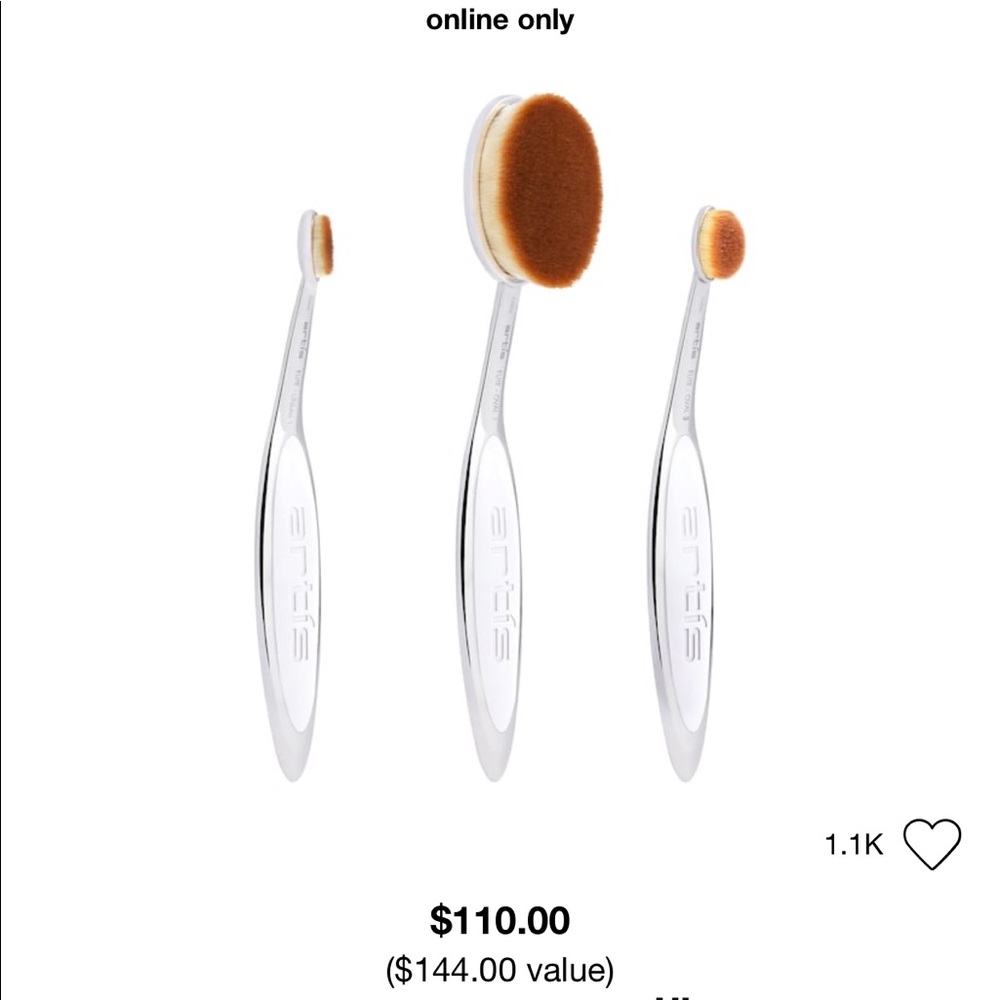 Artis special 3 makeup brush set